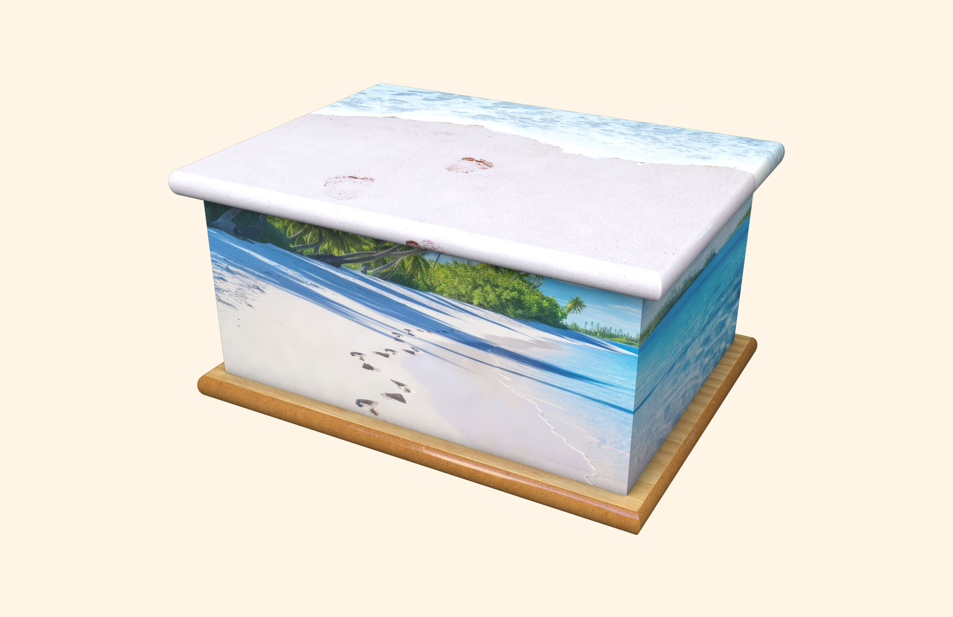 Missing You adult ashes casket